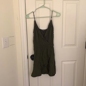 Express military green mini dress